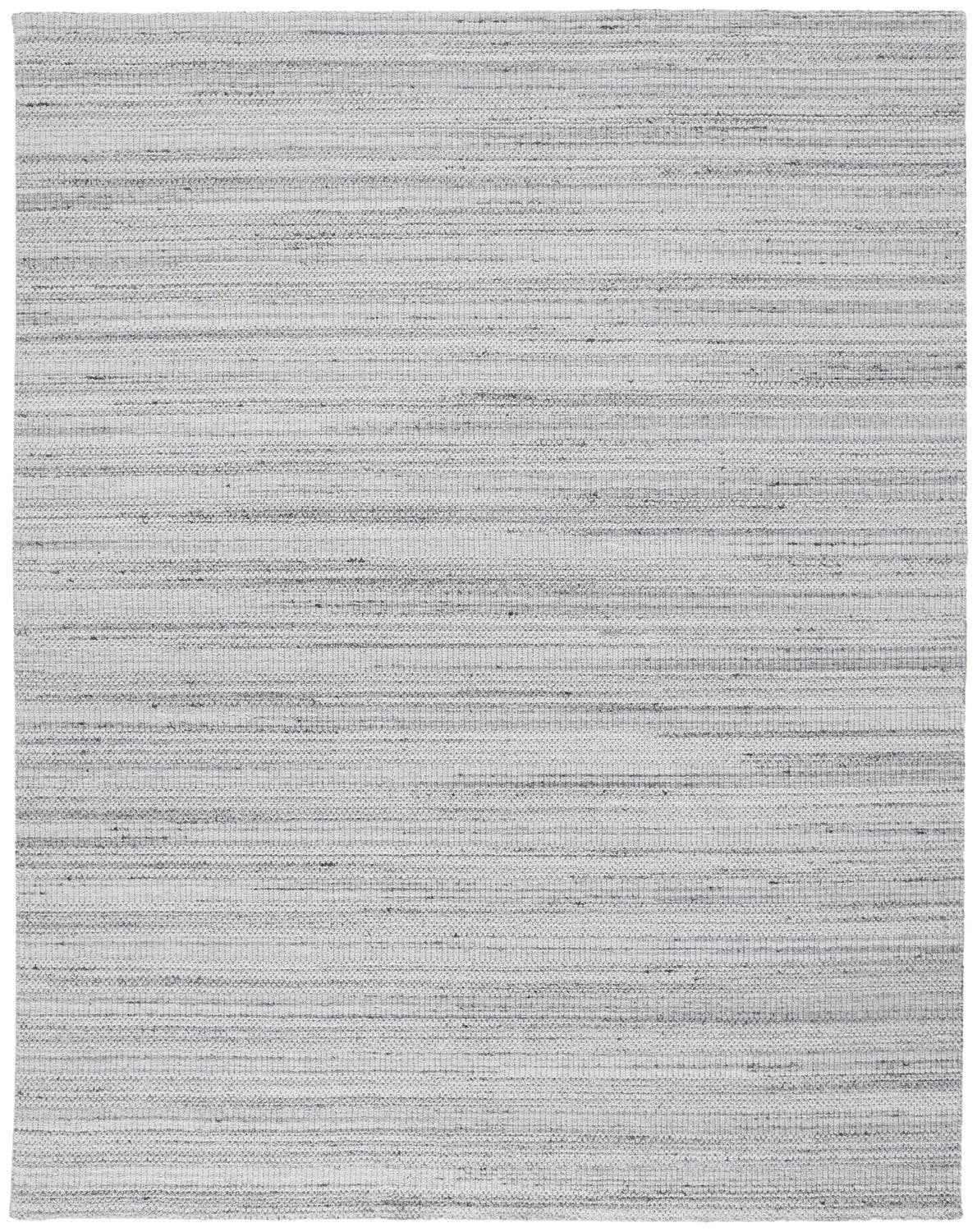 2' X 3' Silver Wool Hand Woven Stain Resistant Area Rug