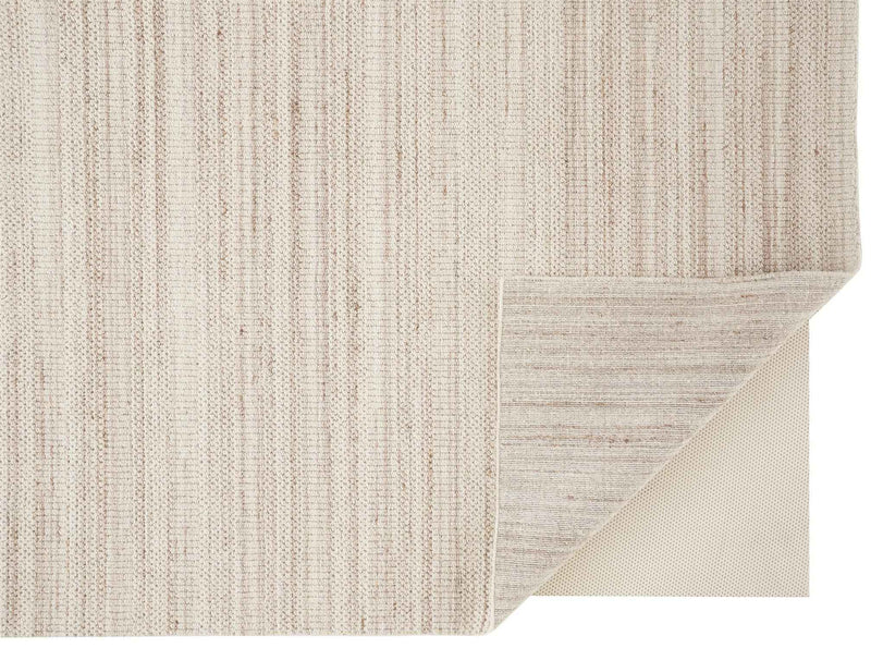 2' X 3' Ivory Wool Hand Woven Stain Resistant Area Rug