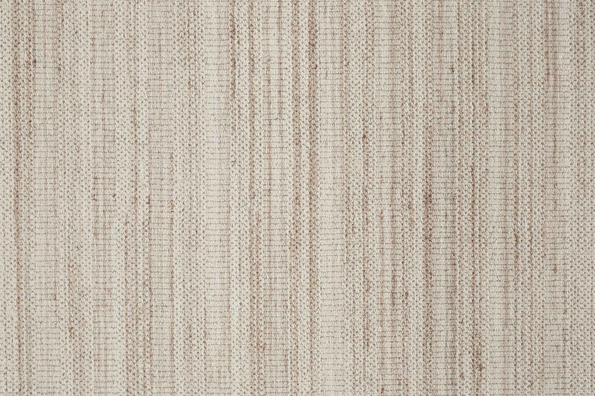 2' X 3' Ivory Wool Hand Woven Stain Resistant Area Rug