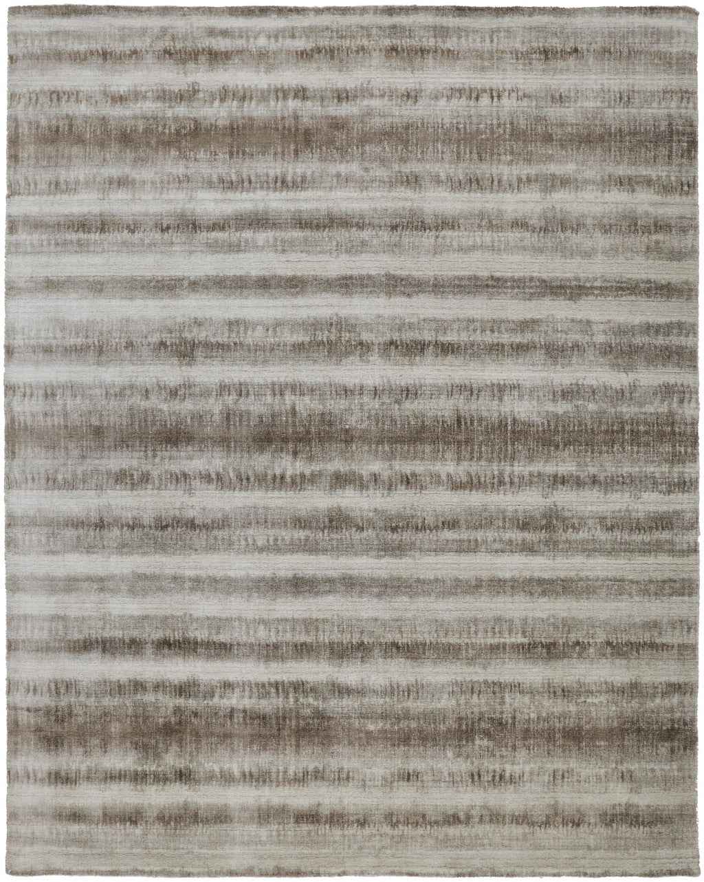 4' X 6' Tan Ivory And Brown Abstract Hand Woven Area Rug