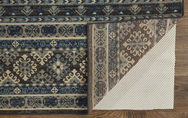 13' X 15' Geometric Power Loom Distressed Area Rug