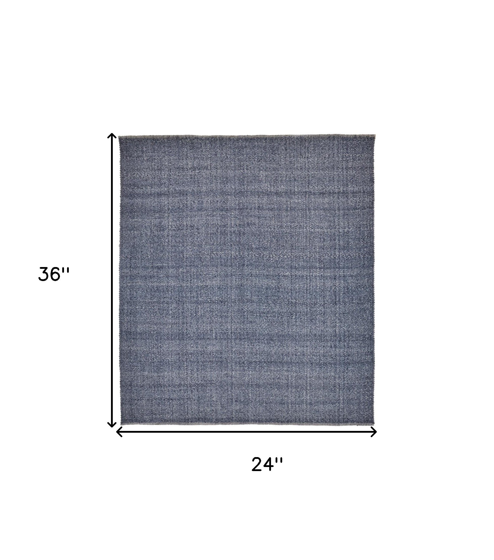 2' X 3' Blue Hand Woven Area Rug - Home & Garden