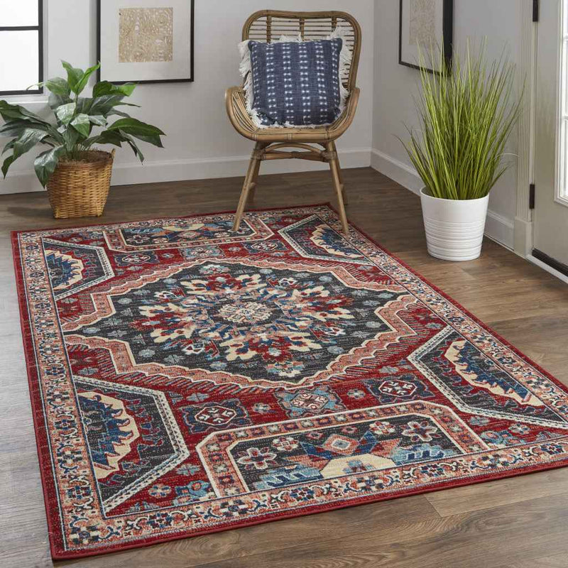 13' X 15' Abstract Power Loom Distressed Area Rug