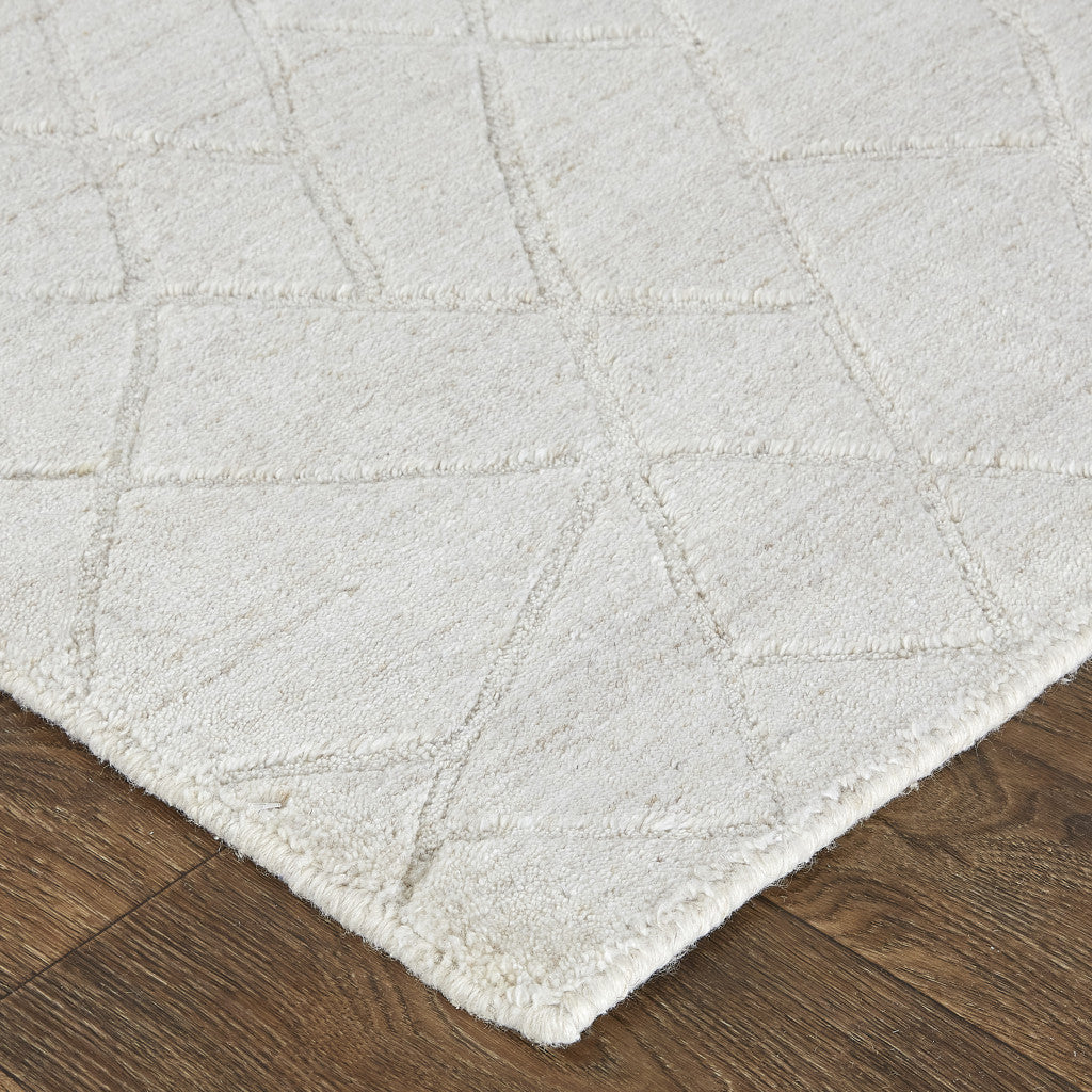 2' X 3' Gray and Ivory Striped Hand Woven Area Rug - Home & Garden