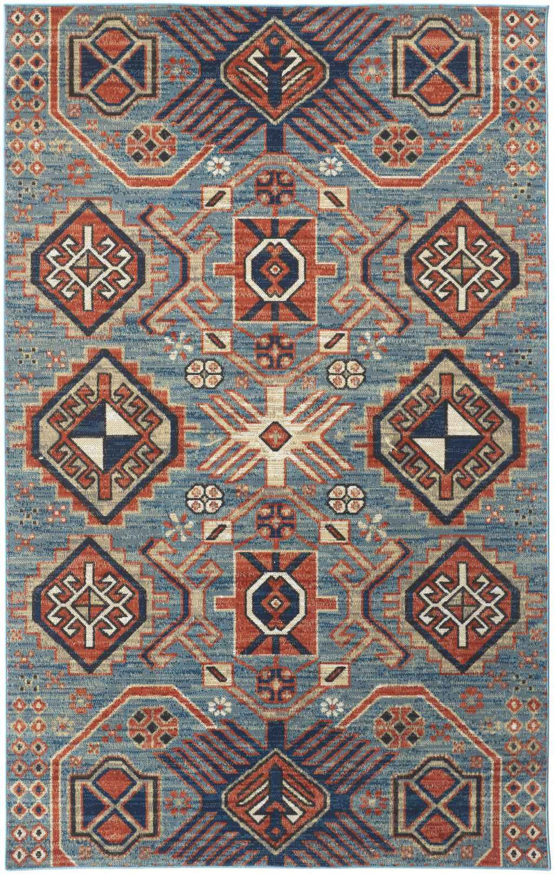 13' X 15' Abstract Power Loom Distressed Area Rug
