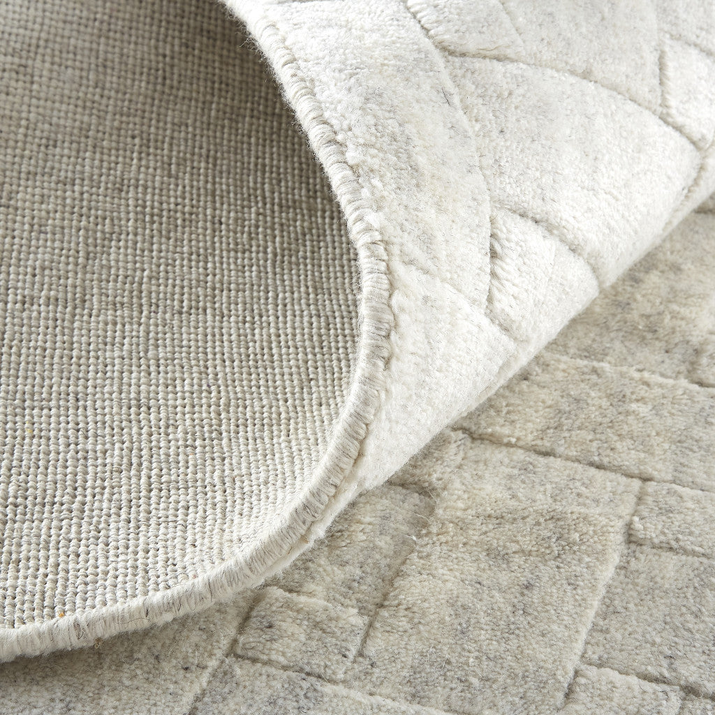 2' X 3' Silver and White Striped Hand Woven Area Rug - Home & Garden