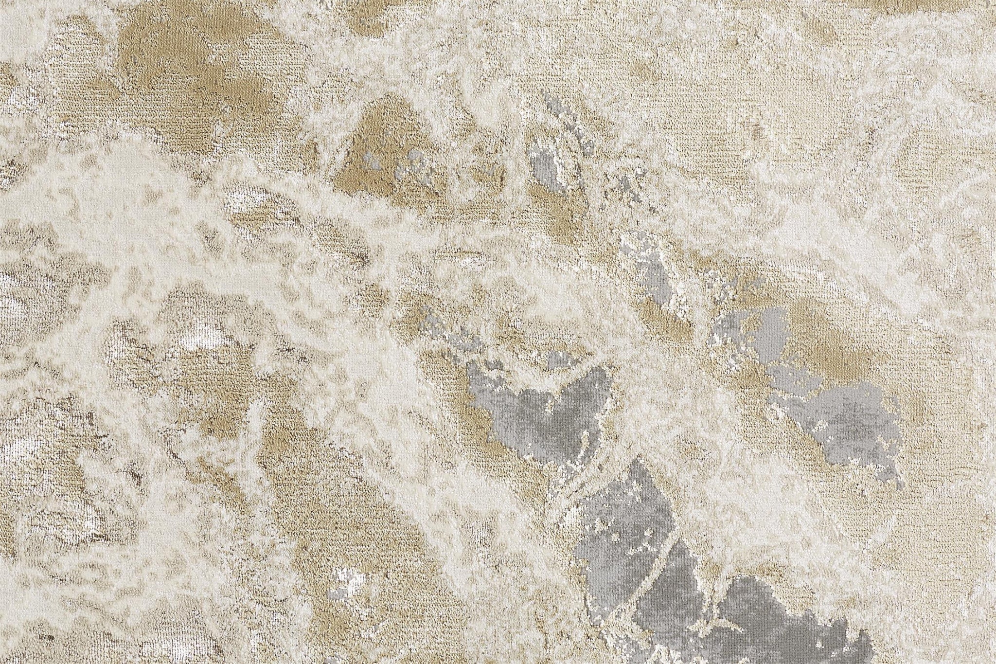 2' X 3' Ivory Tan And Gray Abstract Area Rug - Home & Garden