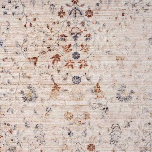 4' X 6' Ivory Floral Area Rug