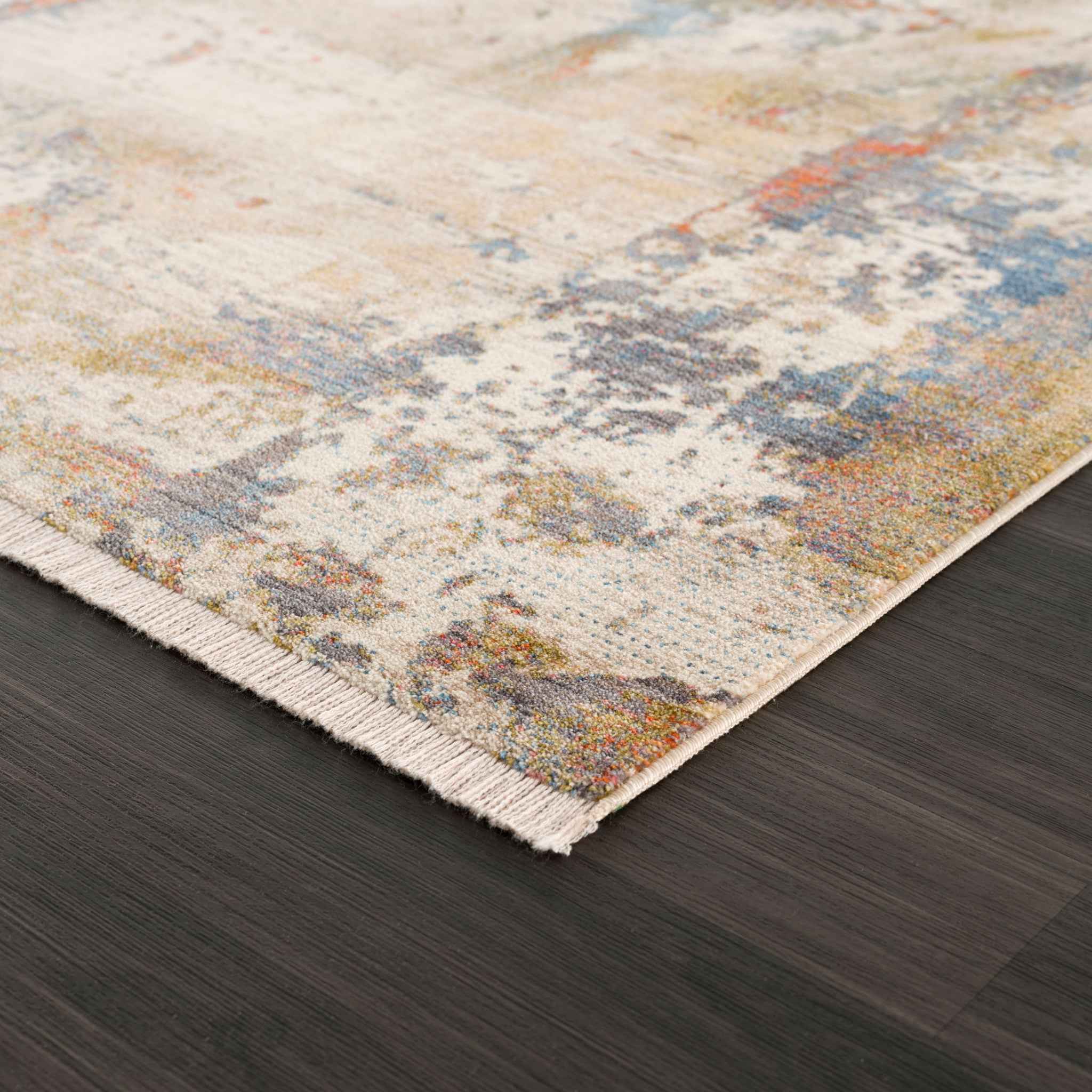 2' X 3' Gray Abstract Distressed Area Rug