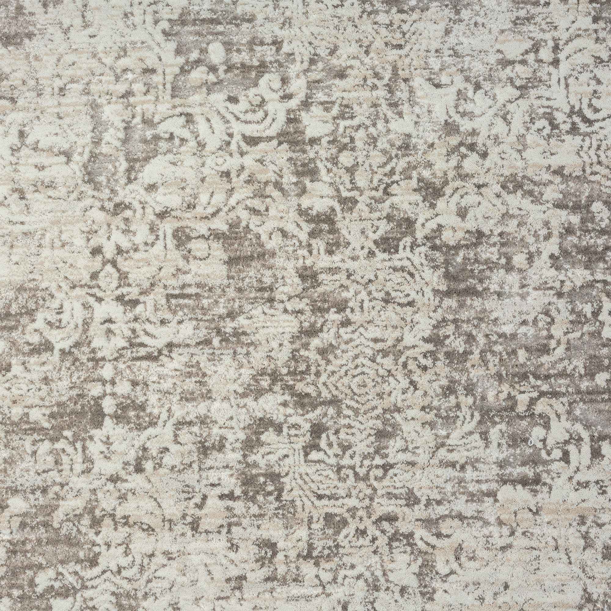 9' X 12' Gray Abstract Distressed Area Rug