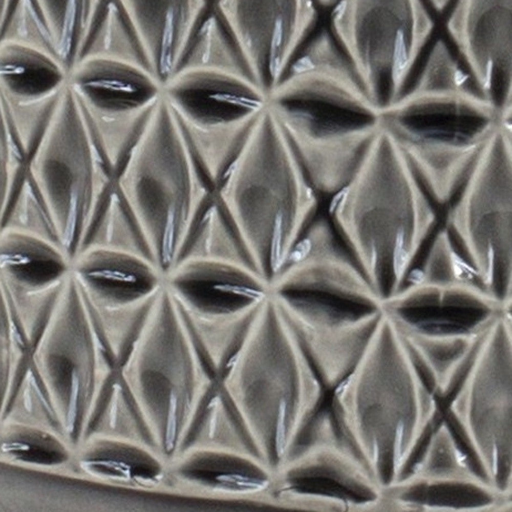 10" Terracotta Black Geometric Round Table vase