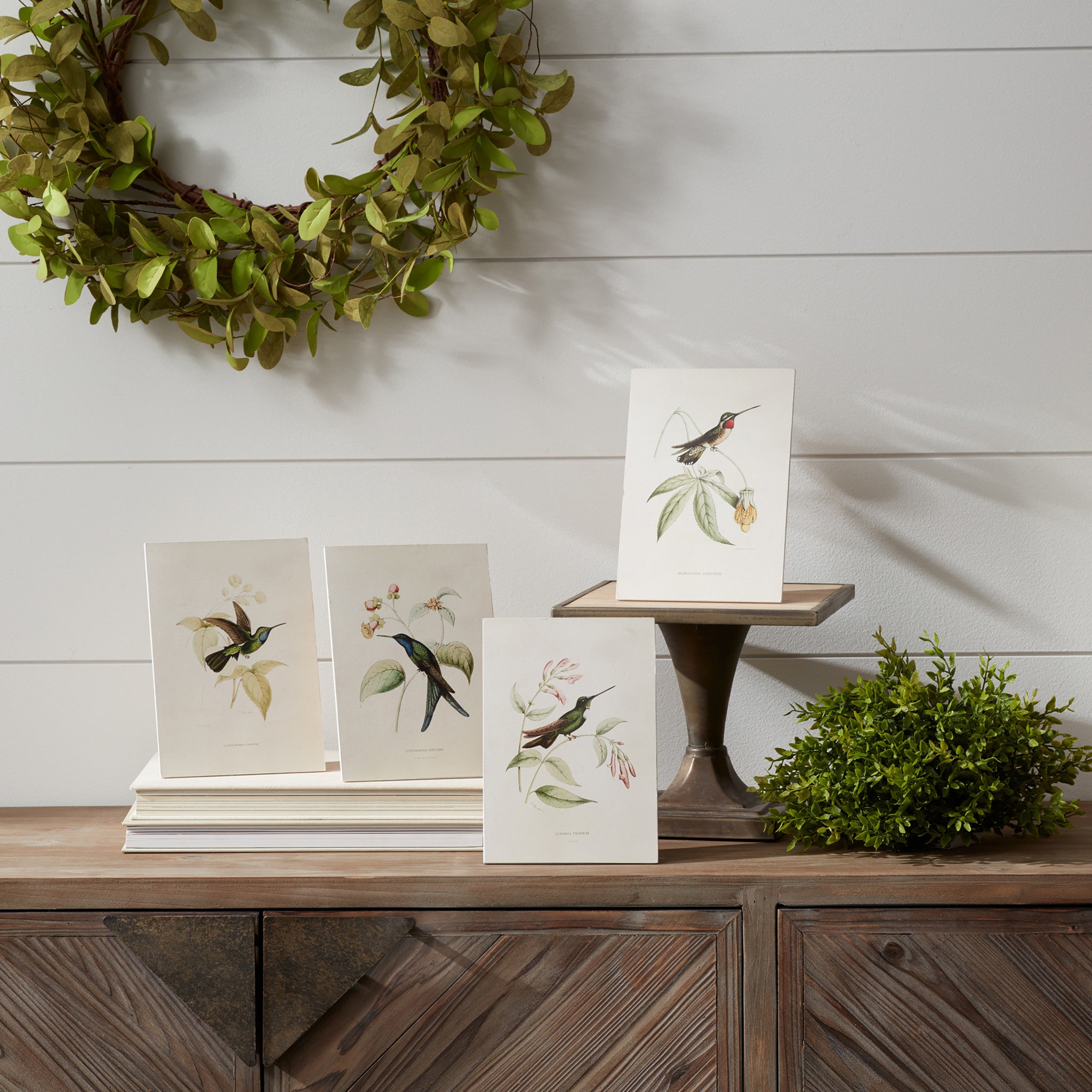 Set Of Four White Hummingbird Wall Decor Default Title