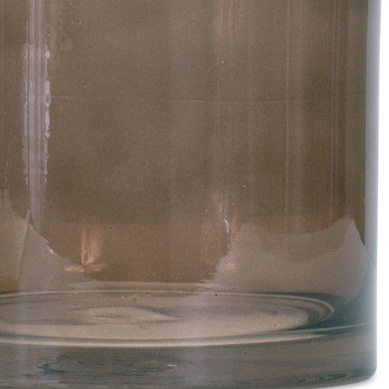 6" Crystal Glass Gray Round Table vase