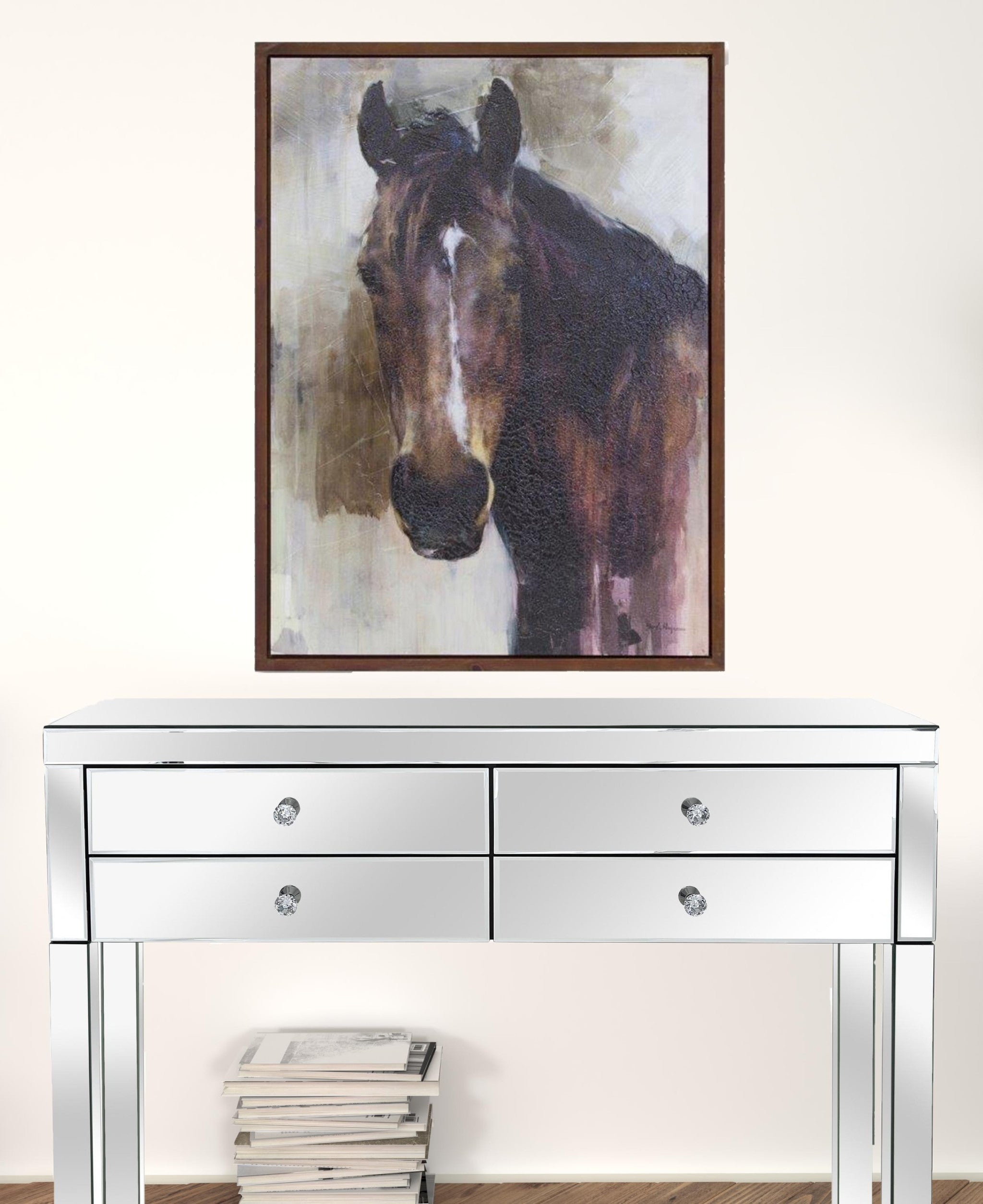 Brown Fabric Horse Wall Decor Default Title