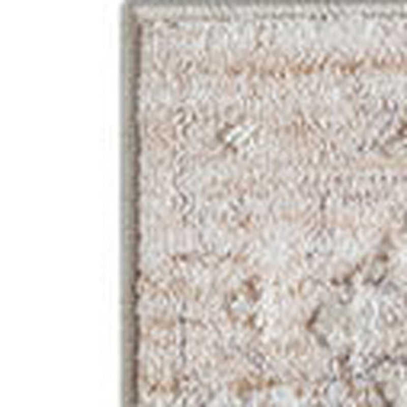 5' X 8' Gray Botanical Area Rug