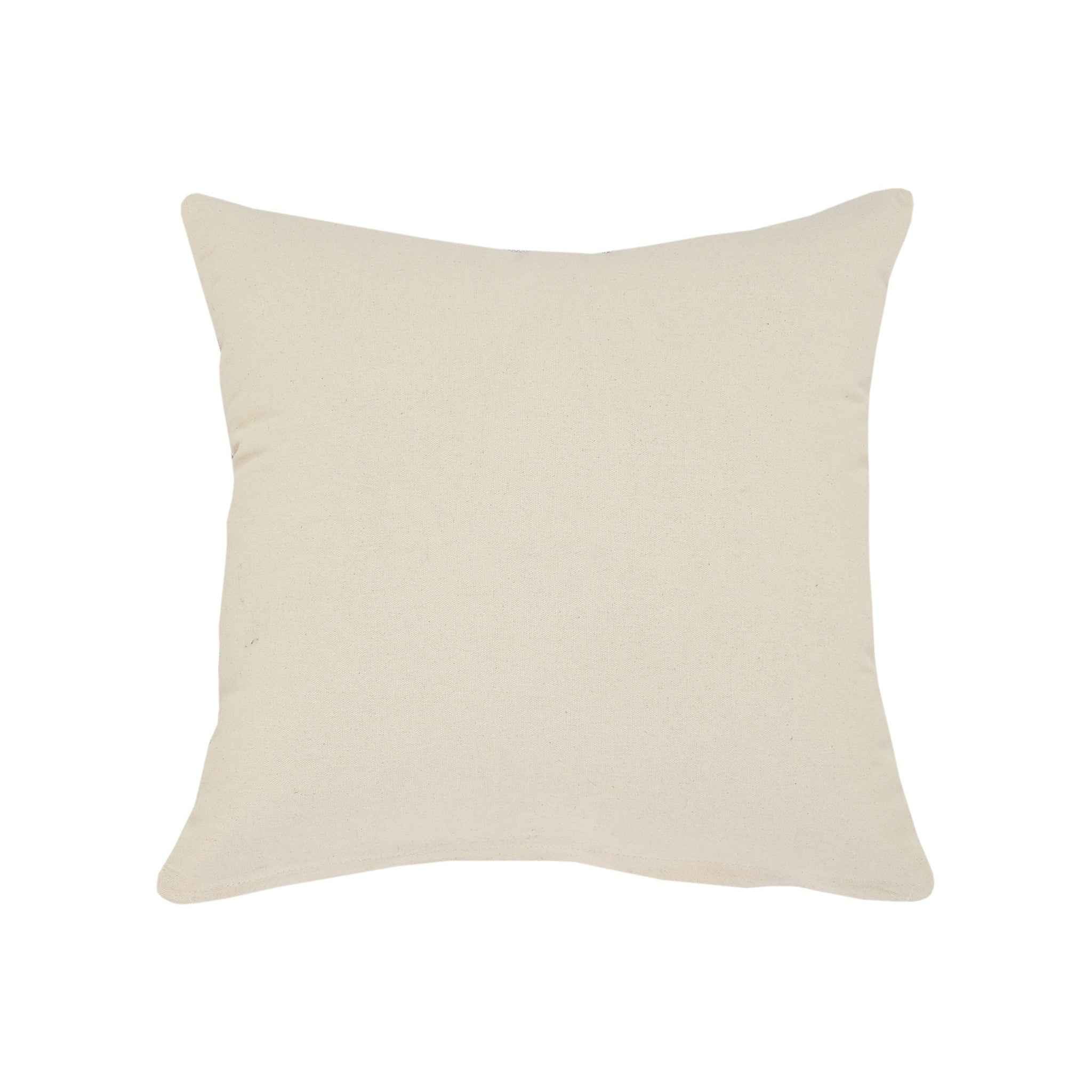 20" X 20" Cinnamon And White 100% Cotton Striped Zippered Pillow