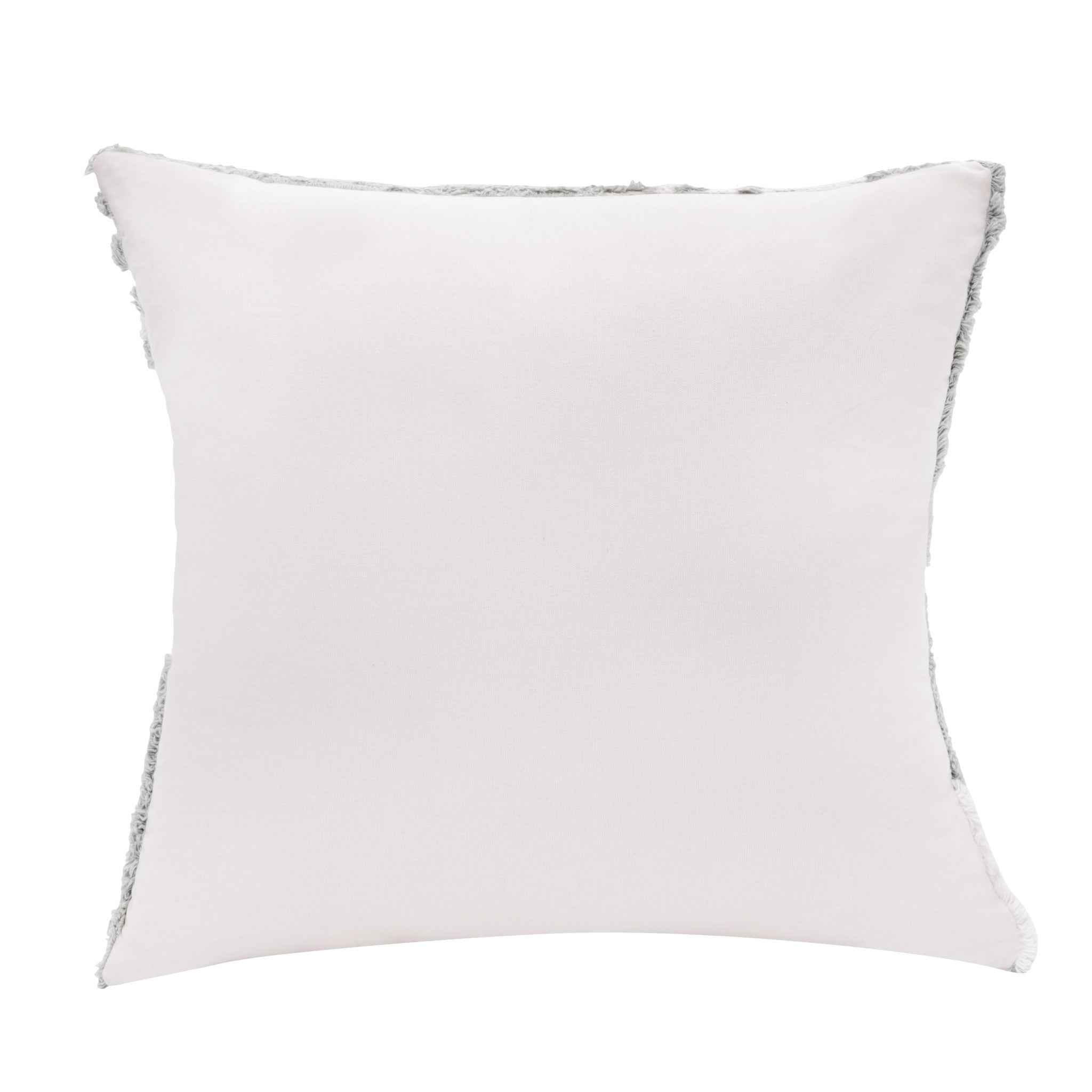 22" X 22" Sage Green And White 100% Cotton Striped Zippered Pillow