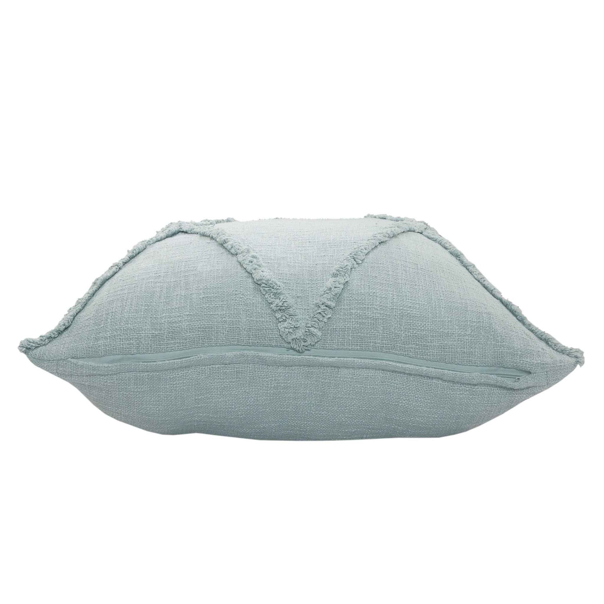 18" X 18" Palladian Blue 100% Cotton Zippered Pillow