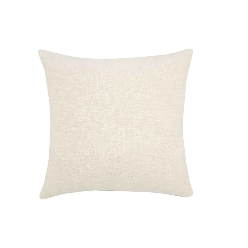 20" X 20" Ivory 100% Cotton Zippered Pillow