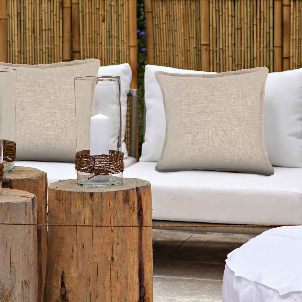 20" X 20" Birch 100% Cotton Zippered Pillow