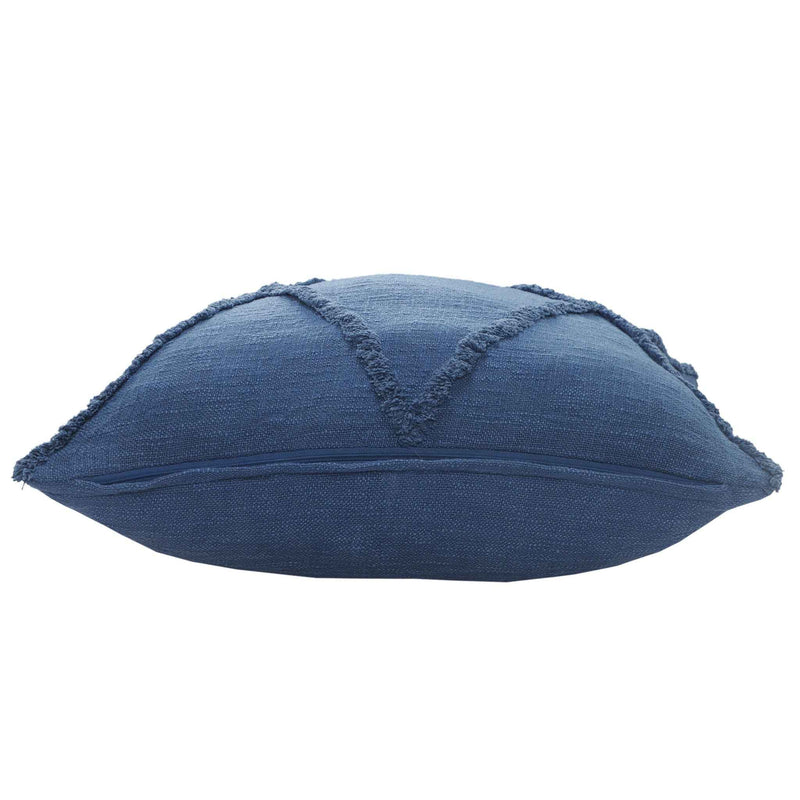 26" X 26" Cobalt Blue 100% Cotton Zippered Pillow