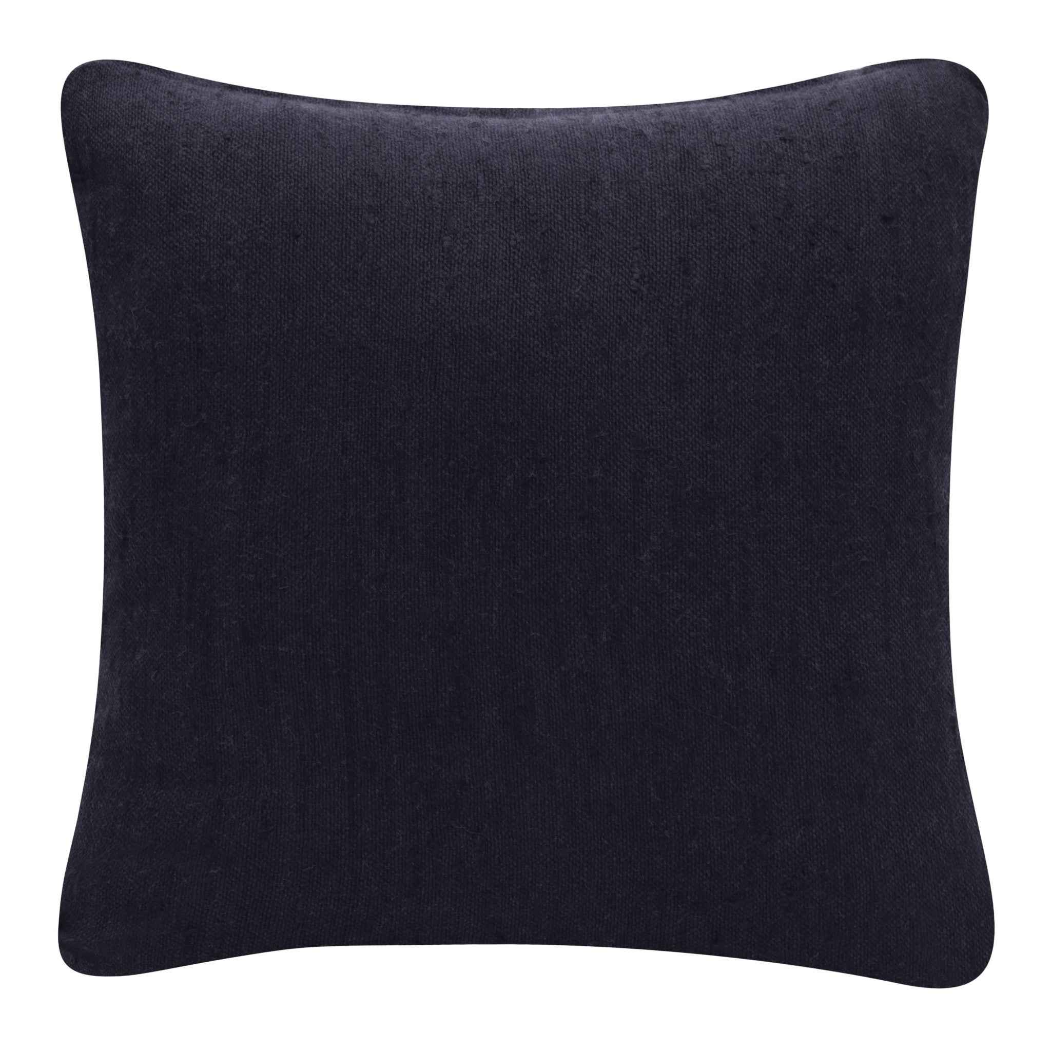 20" X 20" Black Linen Zippered Pillow