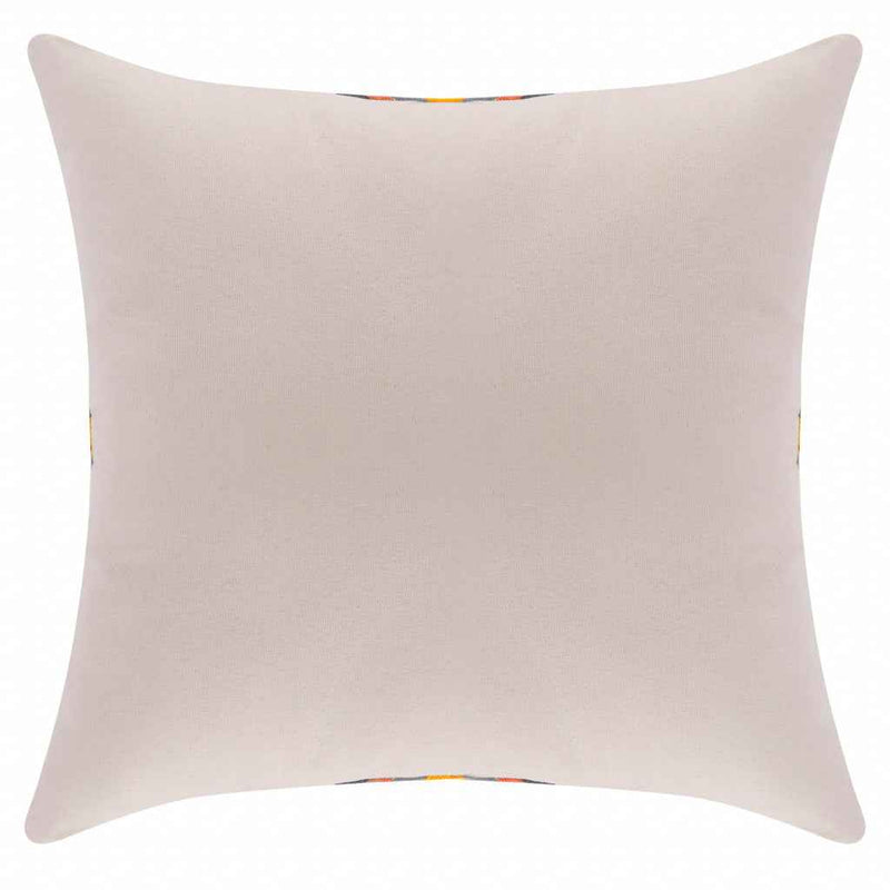 20" X 20" Rust And Off-White 100% Cotton Geometric Zippered Pillow