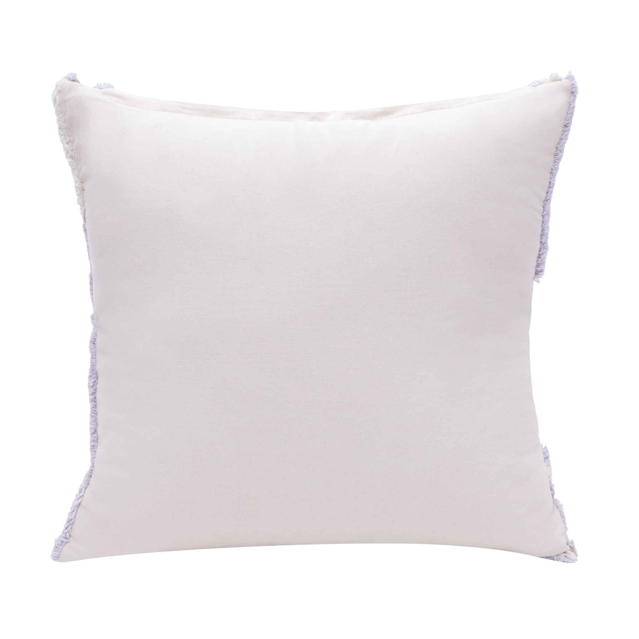 22" X 22" Purple And White 100% Cotton Striped Zippered Pillow