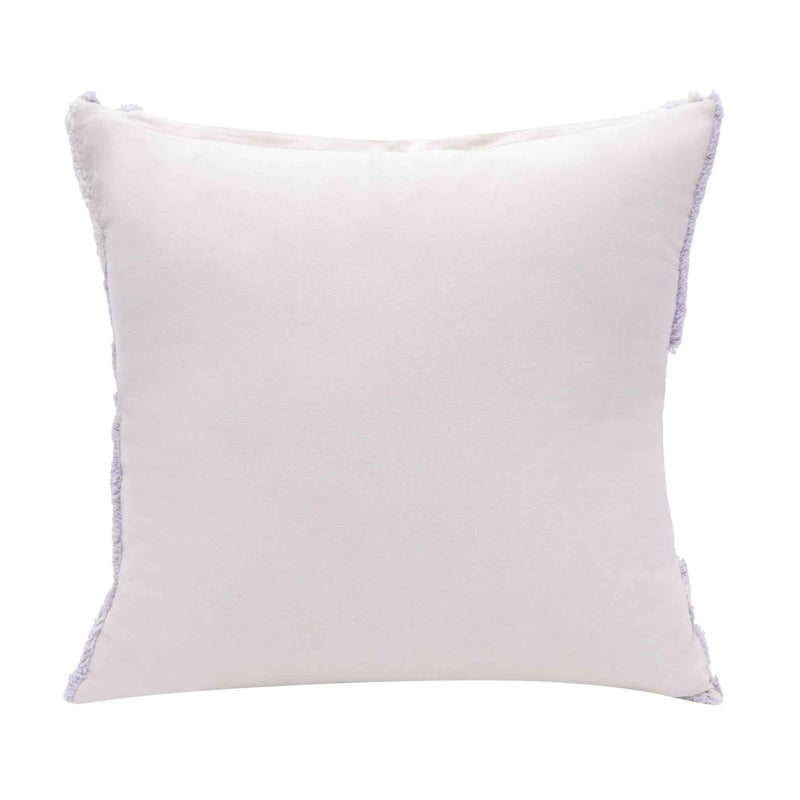 22" X 22" Purple And White 100% Cotton Striped Zippered Pillow