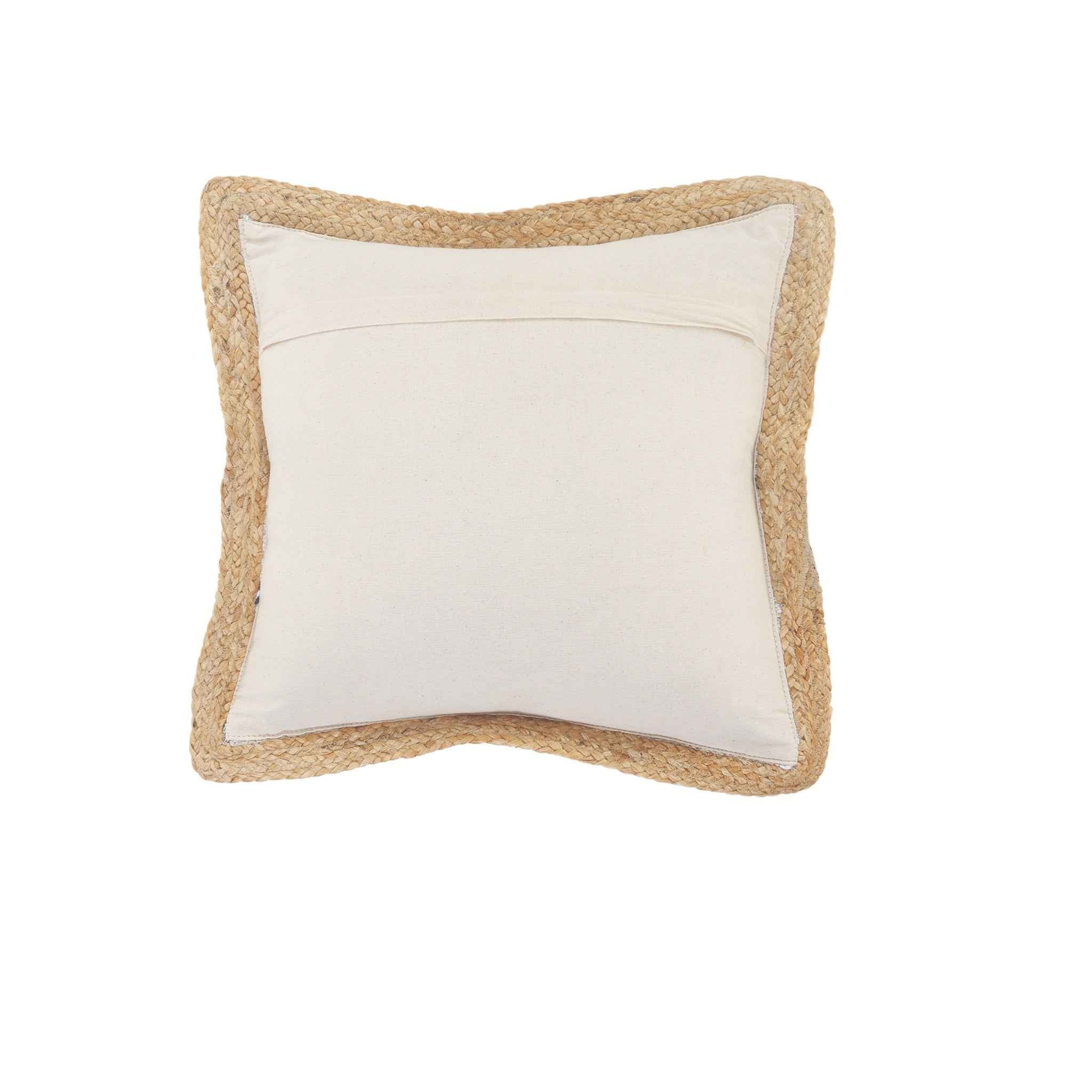 20" X 20" Tan Pastel Blue And Pastel Yellow 100% Cotton Geometric Zippered Pillow