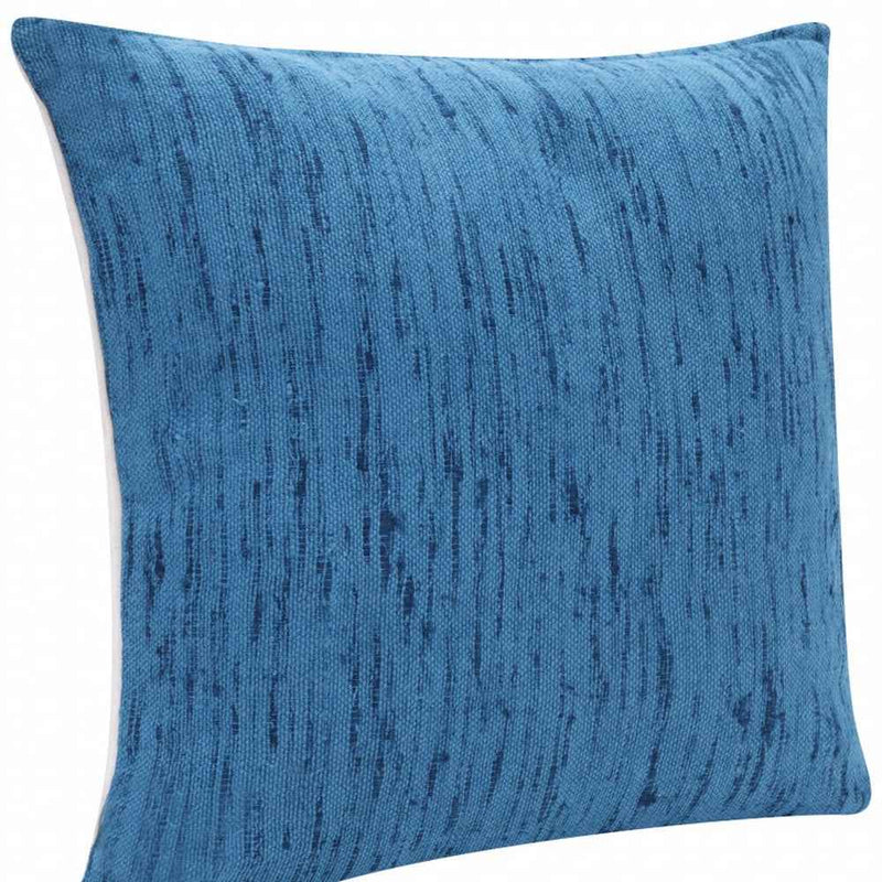 20" X 20" Ocean Blue Linen Zippered Pillow