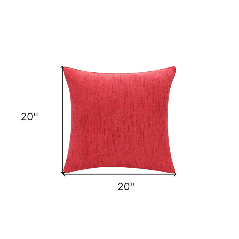 20" X 20" Coral Linen Zippered Pillow