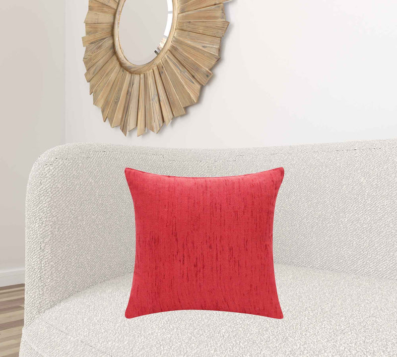 20" X 20" Coral Linen Zippered Pillow