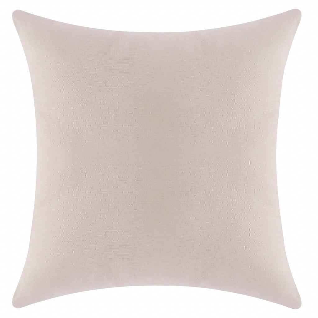 20" X 20" Blue And White 100% Cotton Geometric Zippered Pillow