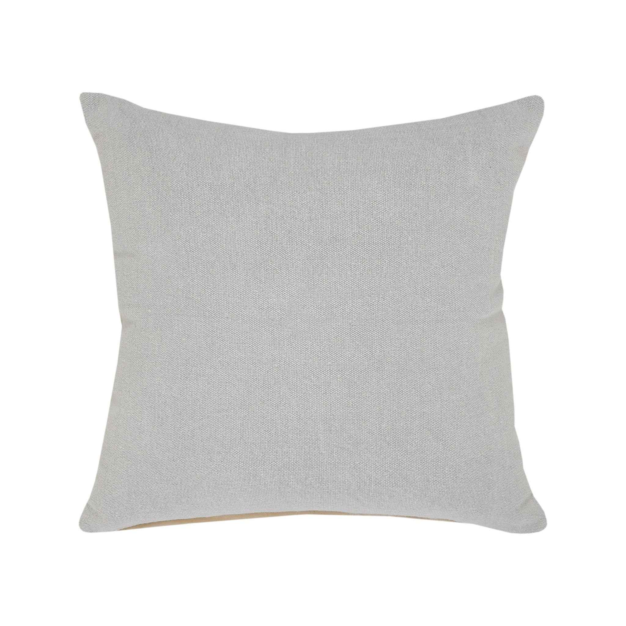 20" X 20" Light Gray And Micro Chip Gray 100% Cotton Zippered Pillow