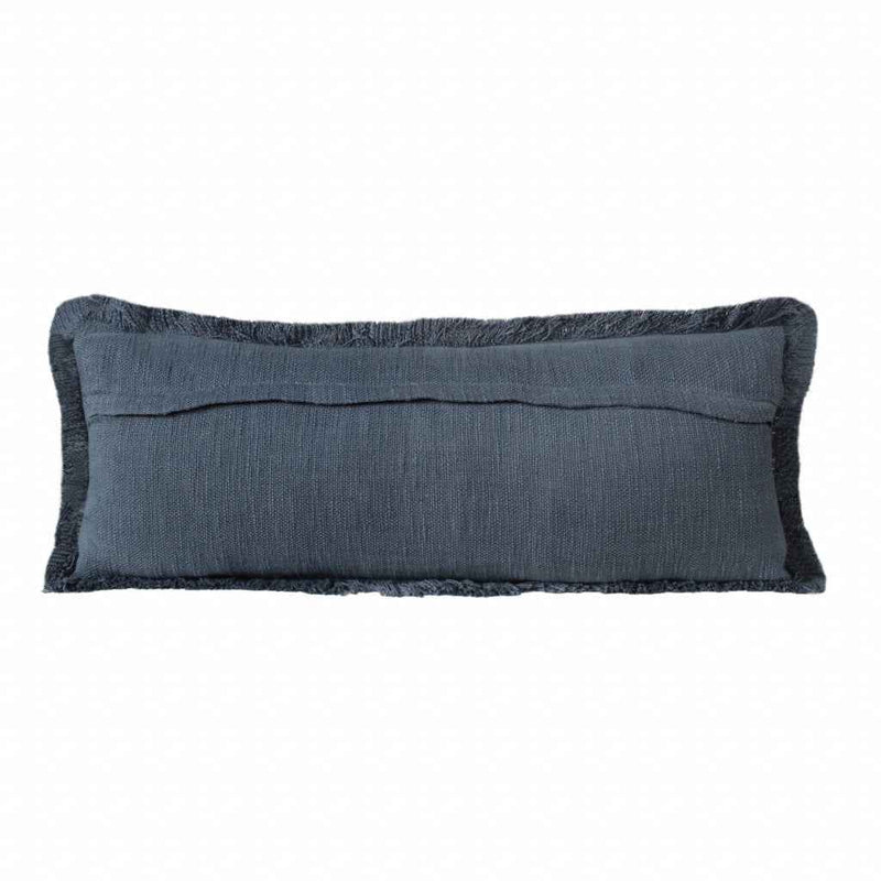 14" X 36" Navy Blue 100% Cotton Zippered Pillow