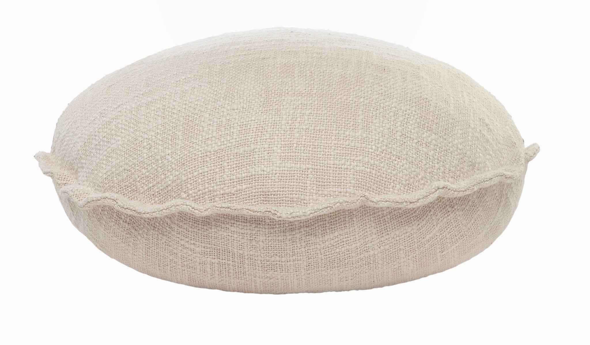 20" X 20" Round Birch Round 100% Cotton Zippered Pillow