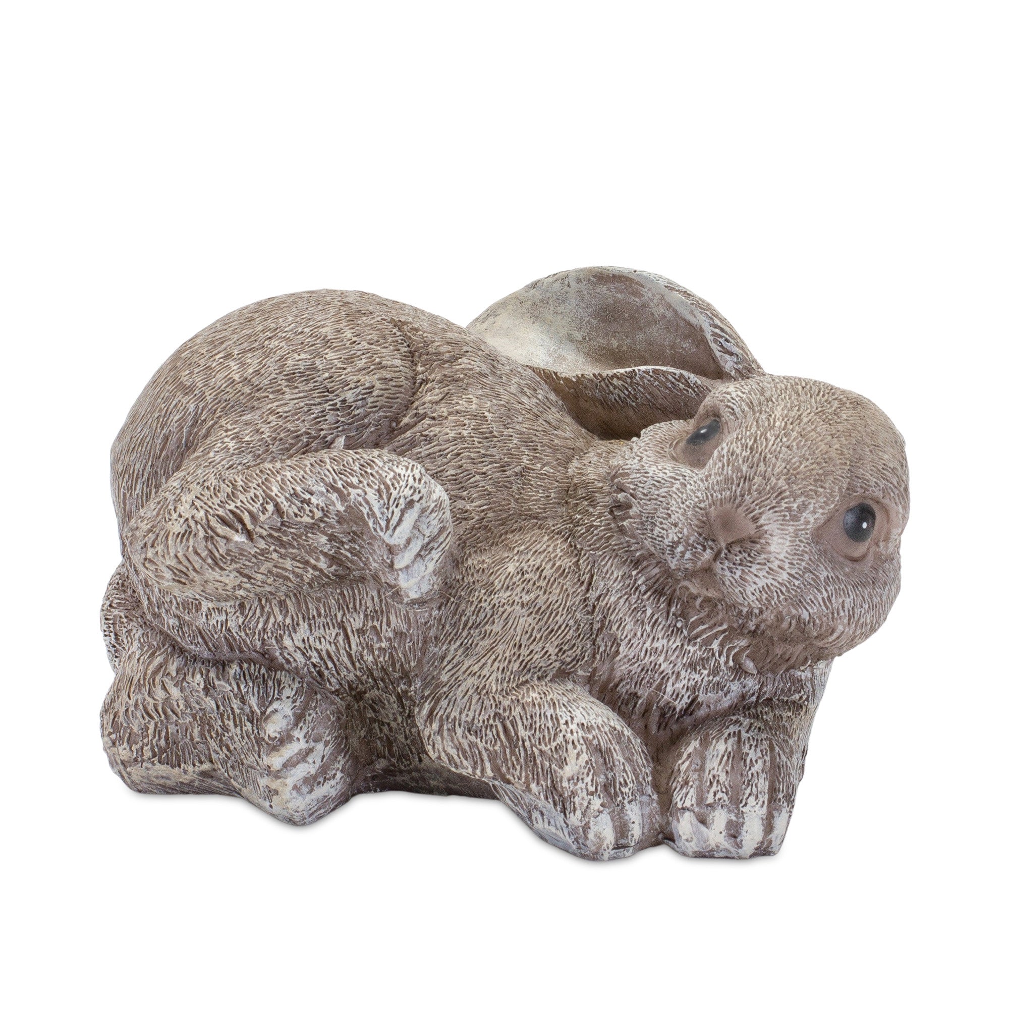 Set Of Four 4" Gray and Brown Polyresin Rabbit Figurine Default Title