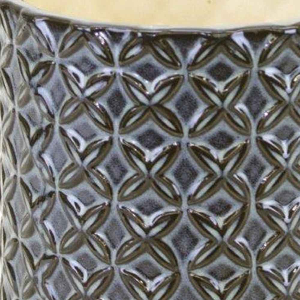 Gray and Brown Set of Two Clay 7.20346 ounce Round Pot Planter