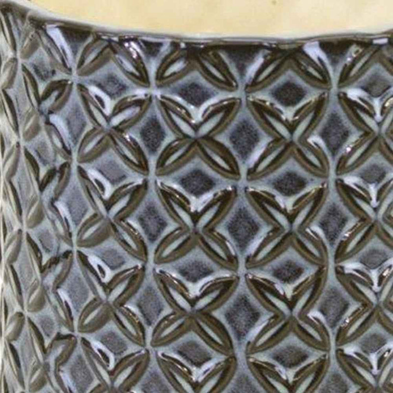 Gray and Brown Set of Two Clay 7.20346 ounce Round Pot Planter