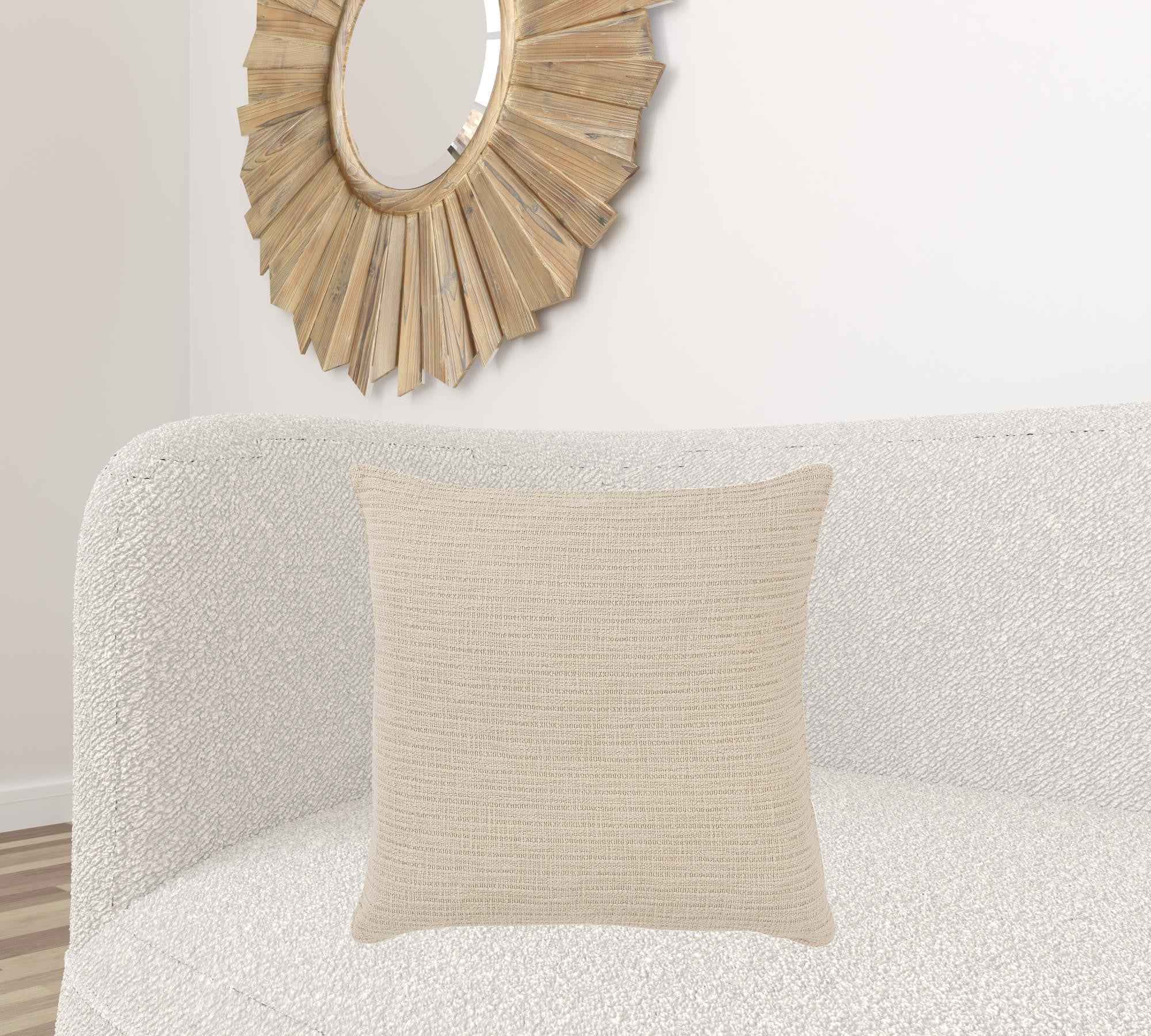 22" Natural Cotton Pillow