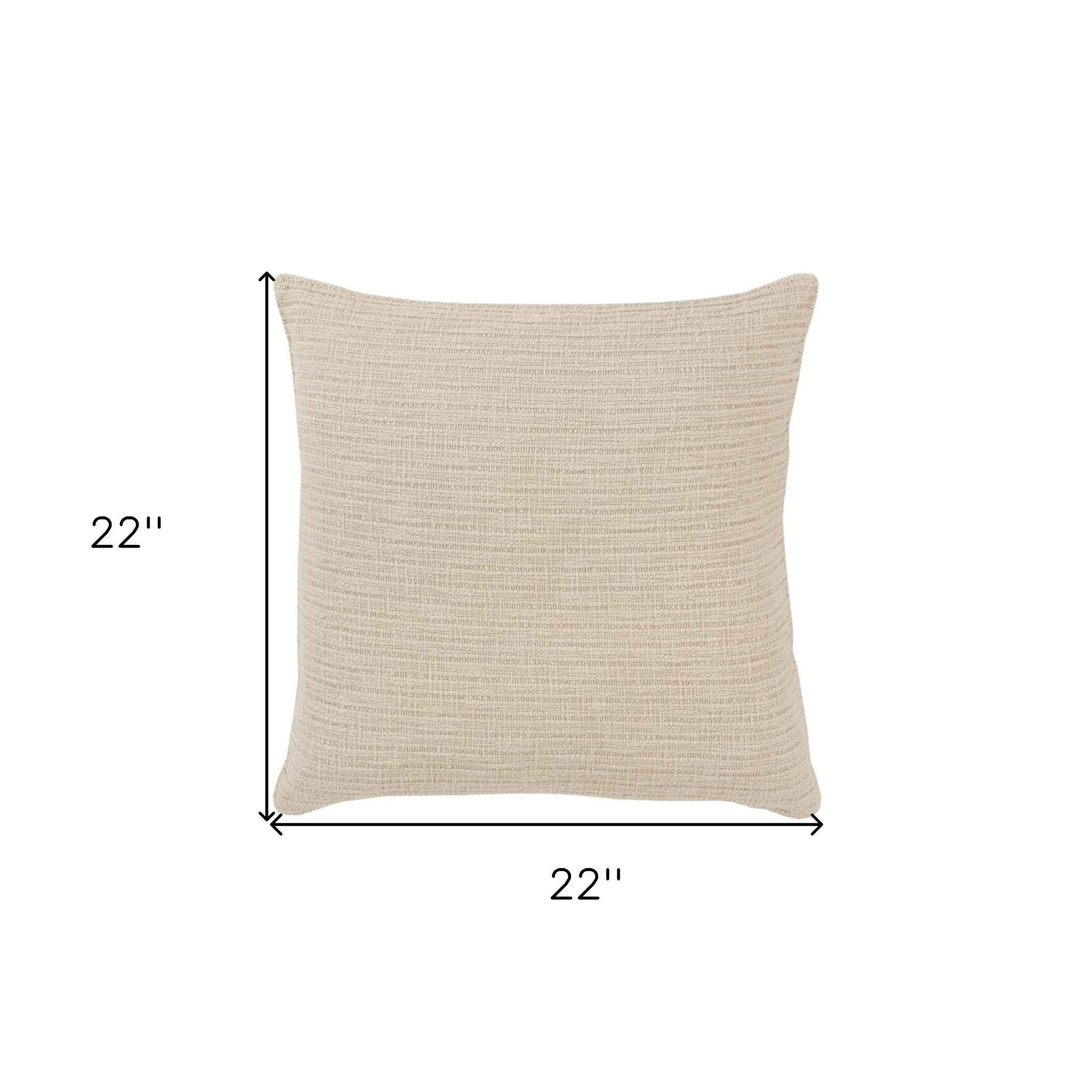 22" Natural Cotton Pillow
