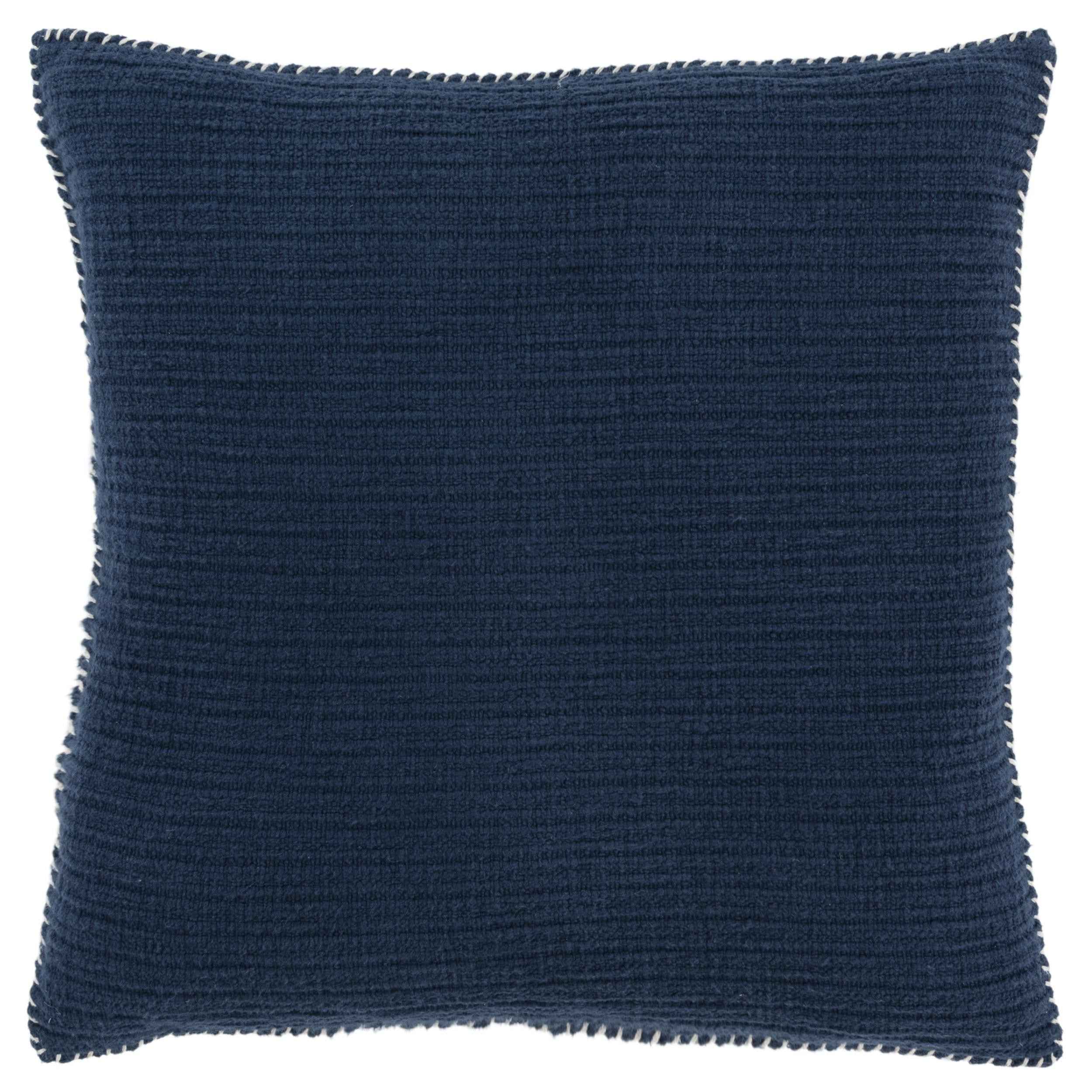 22" Navy Blue Cotton Pillow