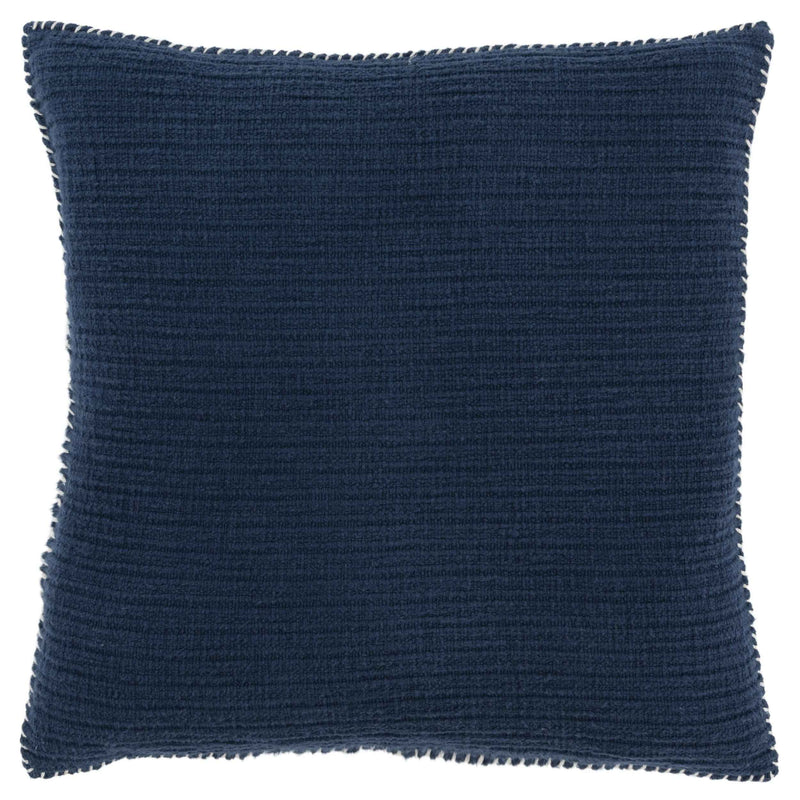 22" Navy Blue Cotton Pillow