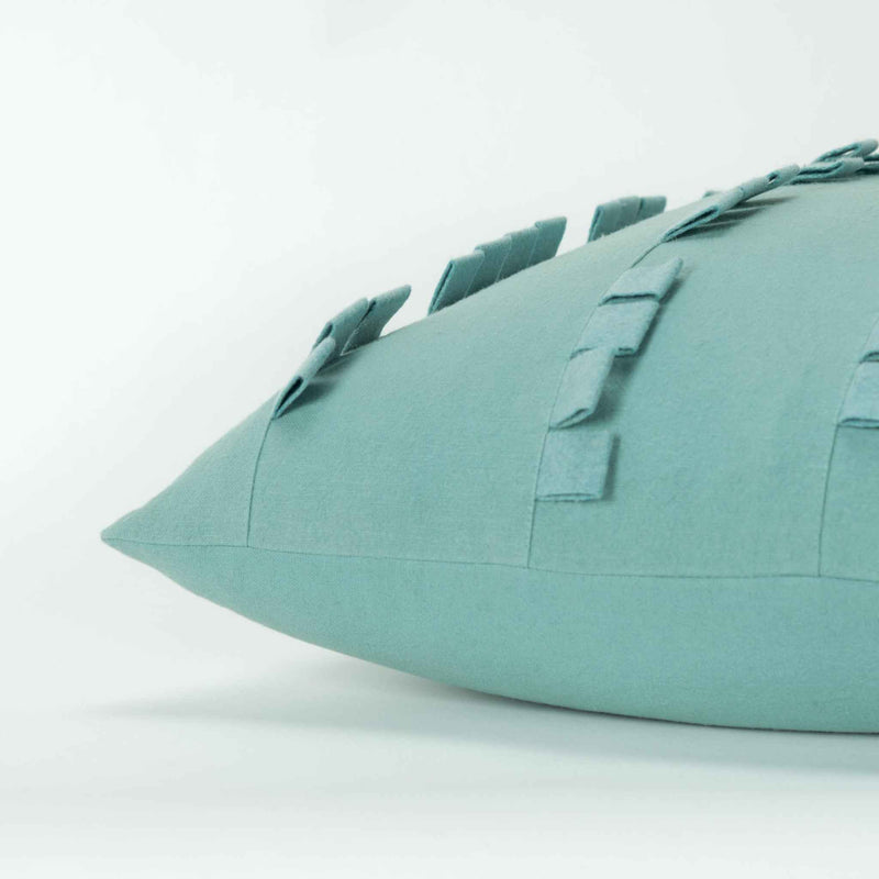 20" Aqua Cotton Pillow