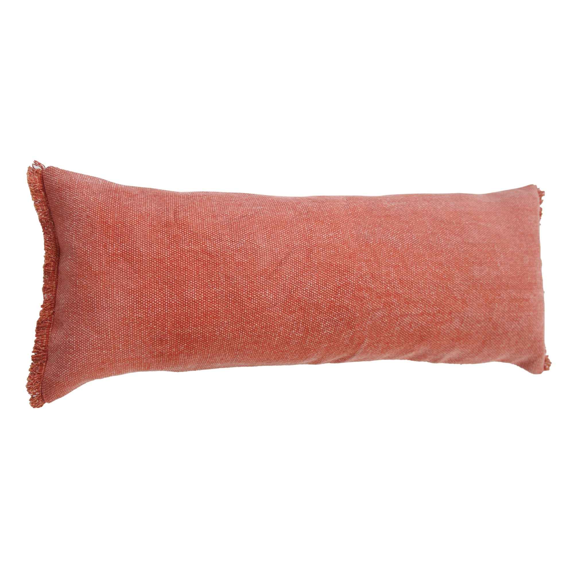 14" X 36" Rose Pink 100% Cotton Zippered Pillow