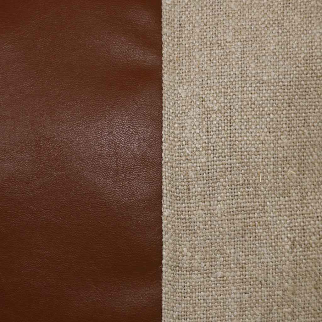 14" X 20" Tan And Brown Linen Striped Zippered Pillow