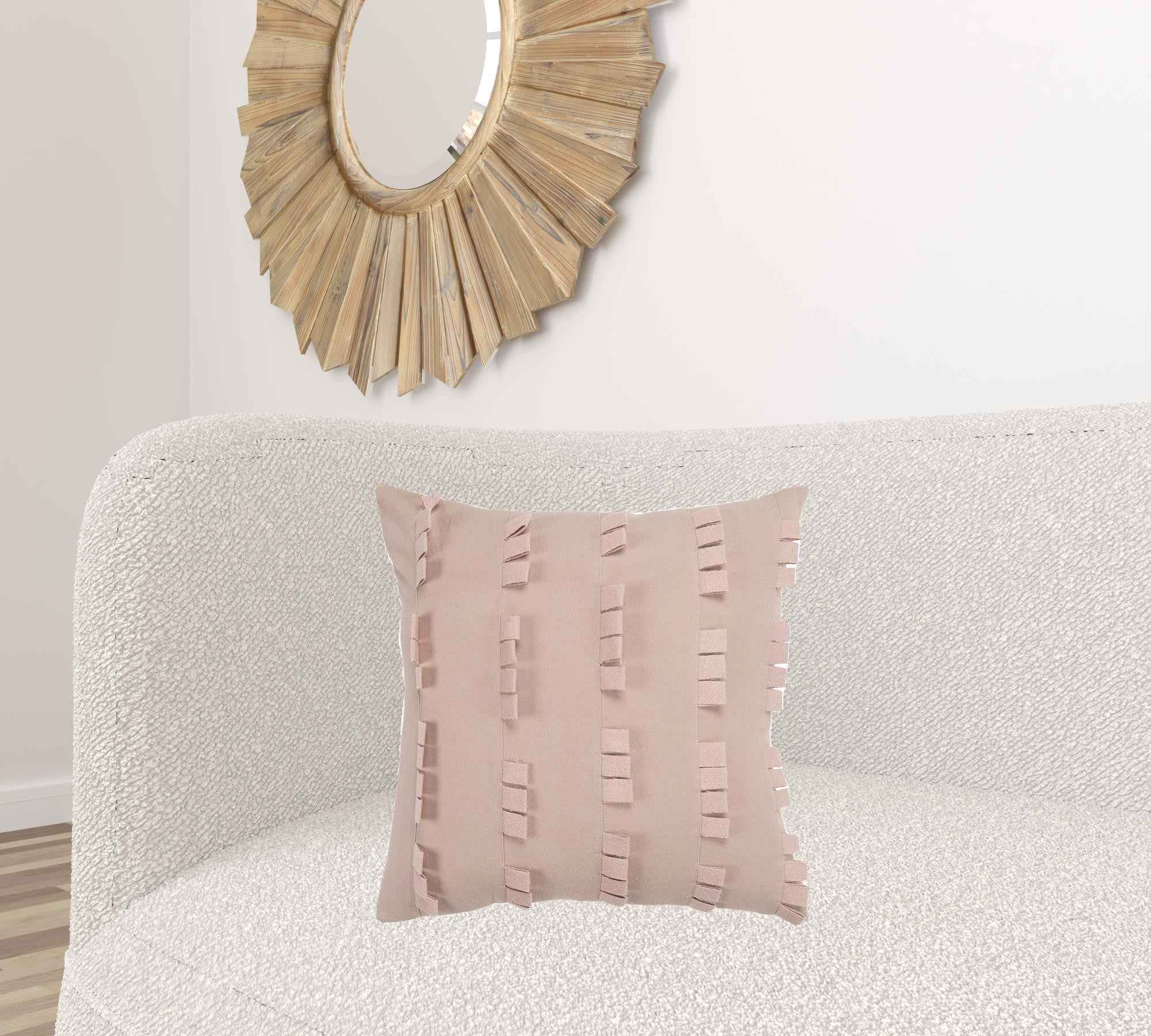 20" Blush Cotton Pillow