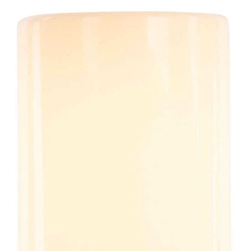 8" White with Orange Flame Flameless Designer Candle