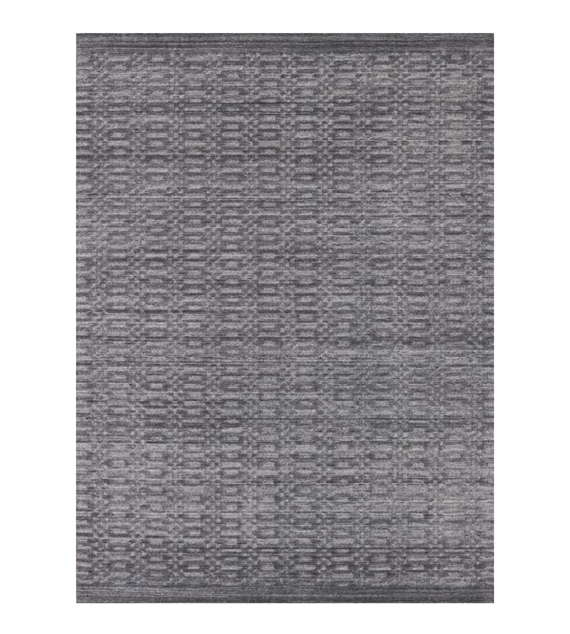 9' X 12' Charcole And Dark Grey Hand Loomed Area Rug